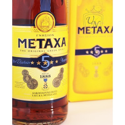 Metaxa 5* 0,7l 38% +2 skla L